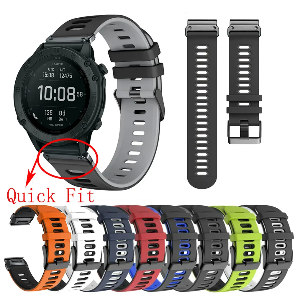 Спортивный силиконовый ремешок для часов Garmin Instinct 2X Solar и ...