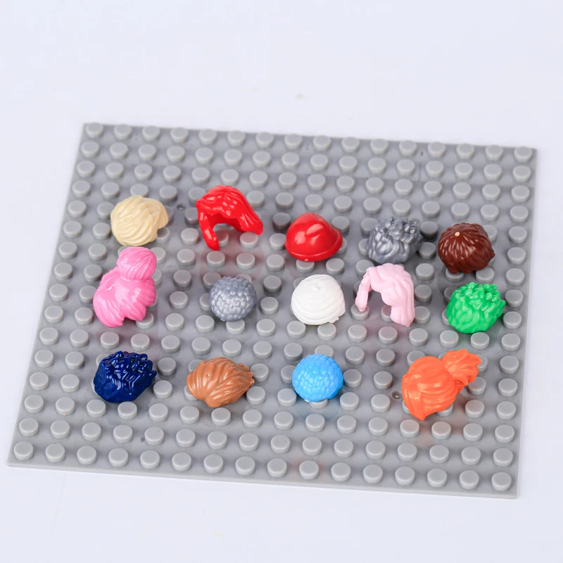 Городские фигурки Street View прическа волосы строительные блоки головной убор для