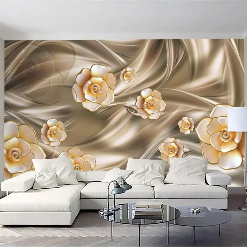 Customized Wallpaper 3D Fantasy Flower Jewelry Background Wall Living Room Bedroom Restaurant Decoration Painting papier peint