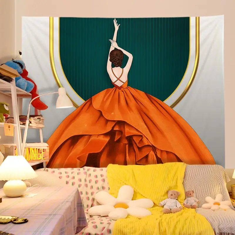 

Европейский и американский современный минималистский скандинавский стиль гобелен фон ткань для общежития прокатная комната декоративная картина