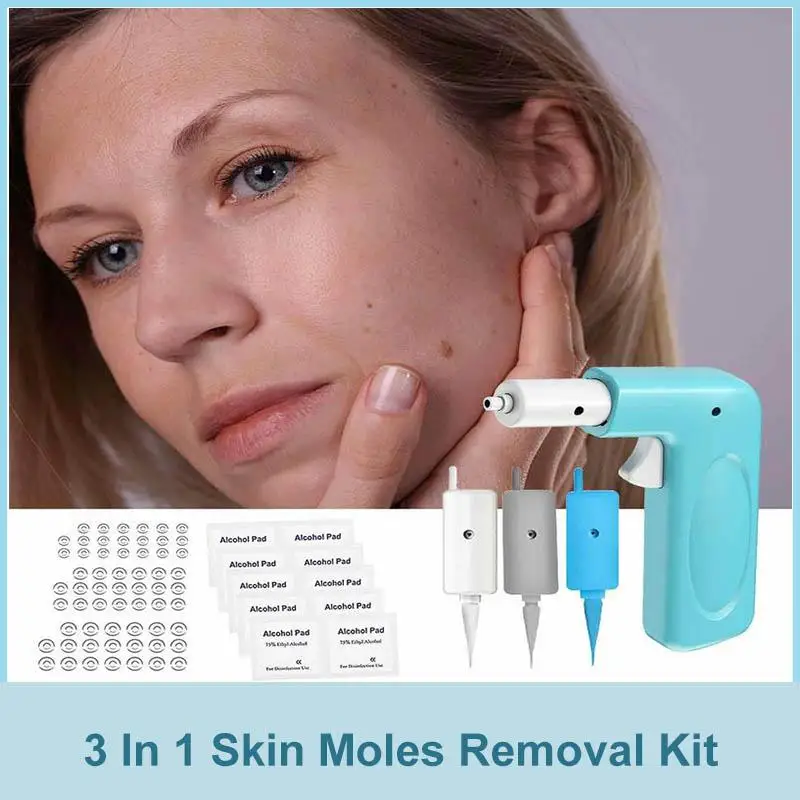 

3 In 1 Skin Moles Removal Kit Auto Skin Tags Painless Remover Pen Facial Cleaning Beauty Skincare Tools For All Body Parts