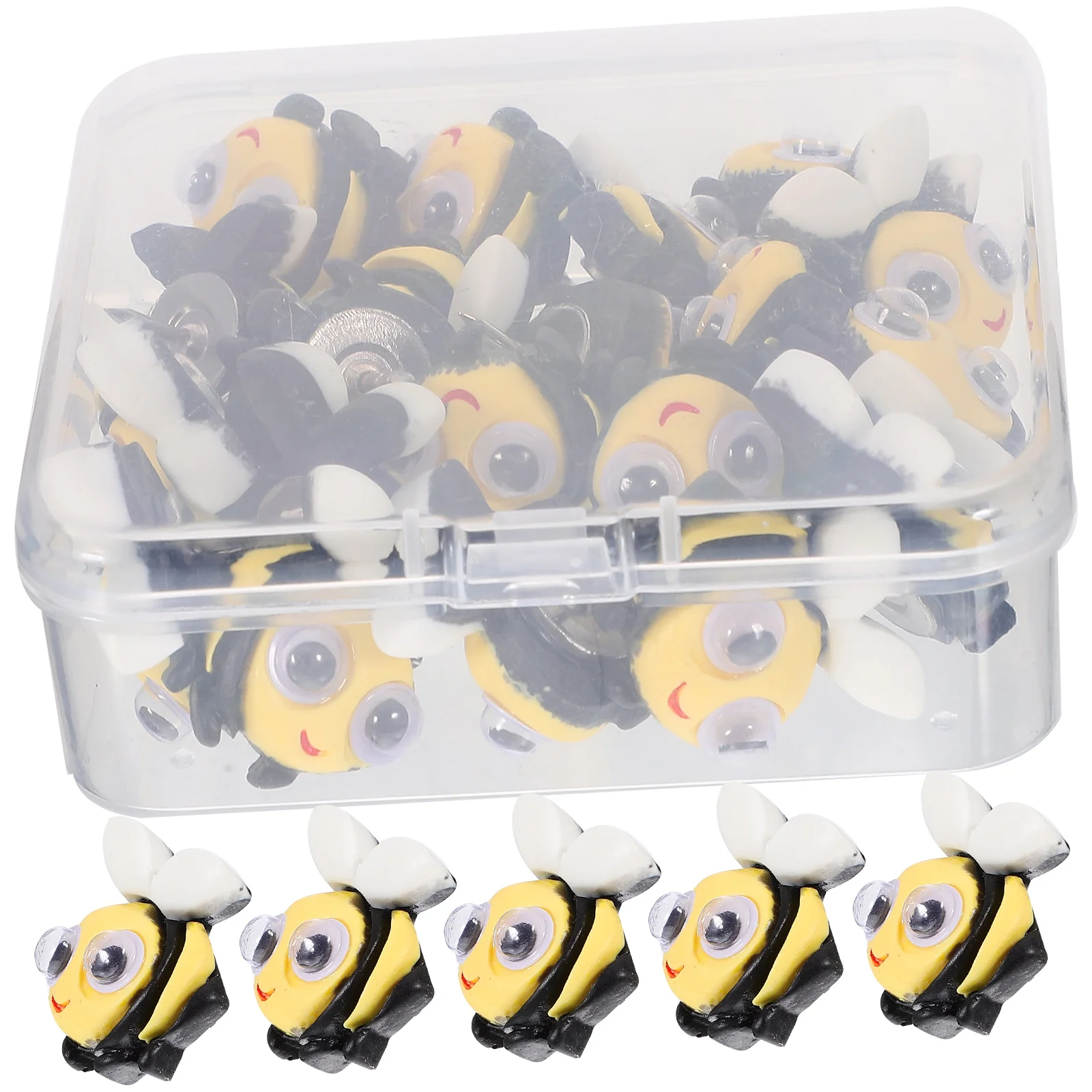 

20pcs Replaceable Push Pin Multi-function Thumbtacks Bee Shape Thumb Tacks Map Supply