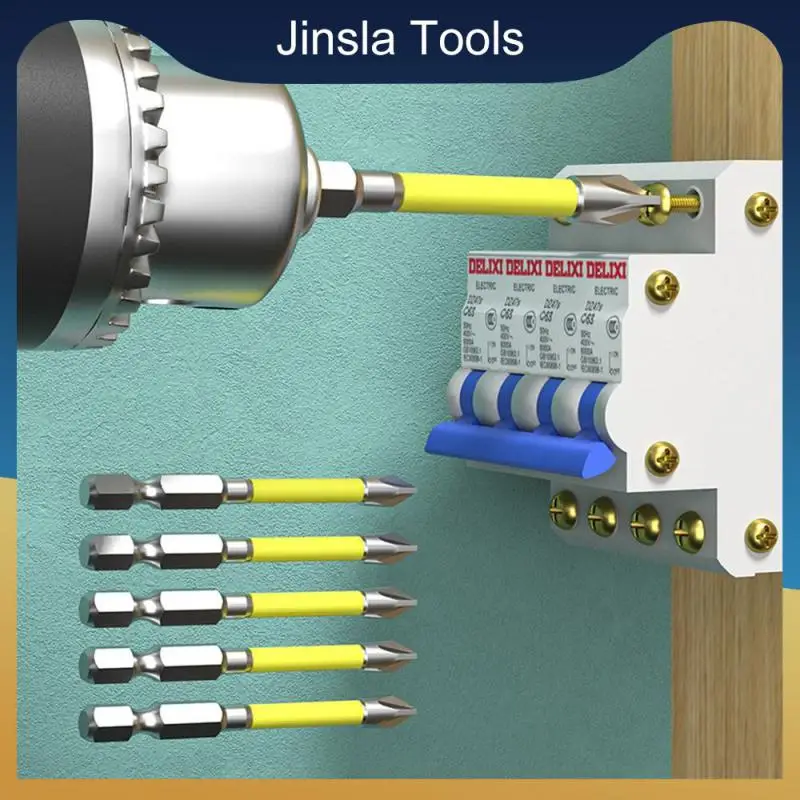

Magnetic Screwdriver Bit Cross Cut Bit Color Differentiation Easy To Operate Work Easier Tighter Screw Connection Antiskid