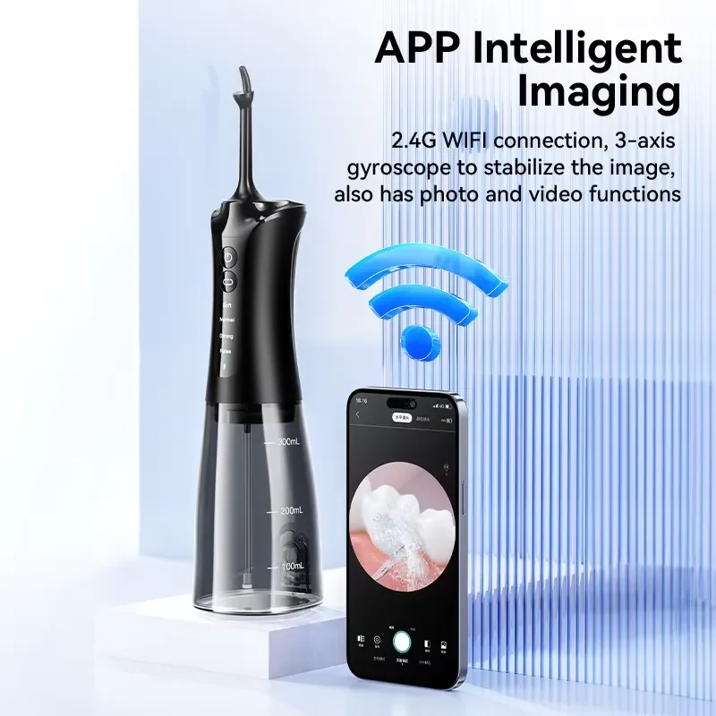 Фото Горячая распродажа: SUNUO C6 Visual APP 1080P HD водонепроницаемый электрический ирригатор для полости рта для дома и улицы. №3