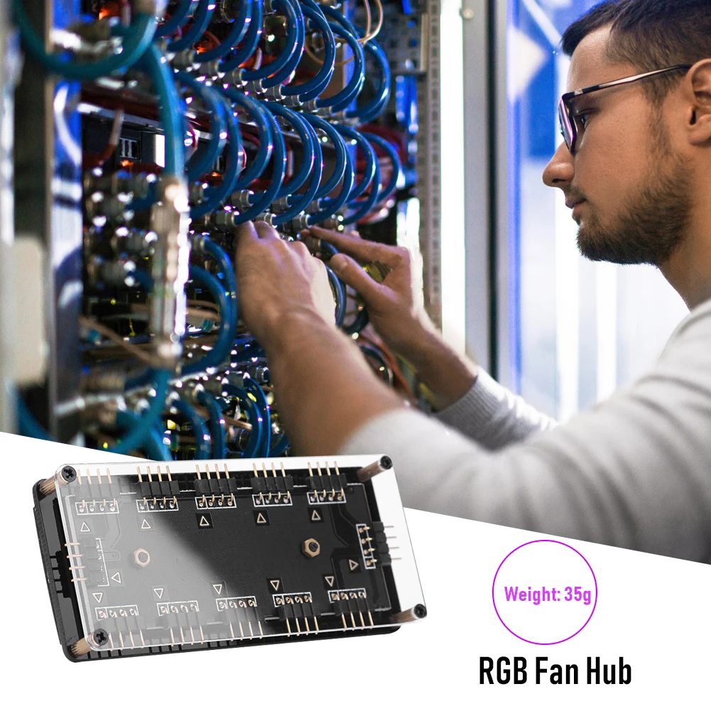 

Система водяного охлаждения компьютера, Водяной кулер с 10 портами, 12 В, 4 контакта, RGB-подсветка