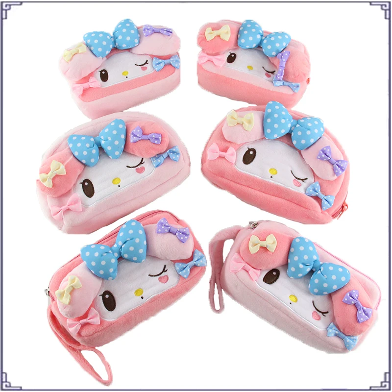 

Anime Kawaii Sanrioed My Melody Japanese Cartoon Anime Plushie Makeup Lipstick Storage Bag Children's Birthday Gift