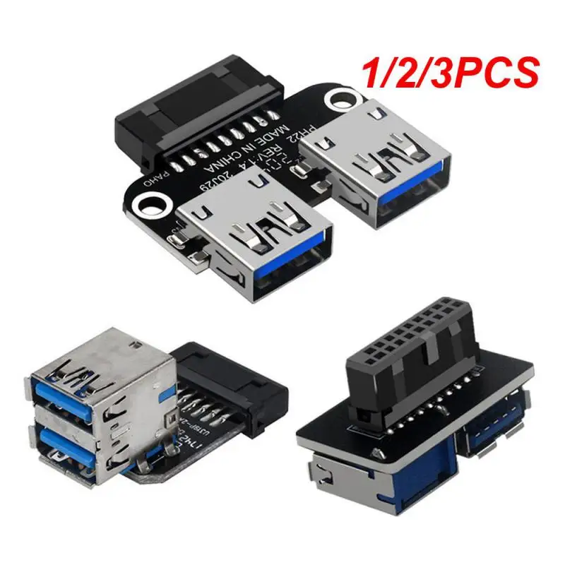 

1/2/3PCS Anti-Interference Ability Stability USB 3.0 19 20 Pin Female to Dual USB 3.0 A Female Motherboard Adapter Converter