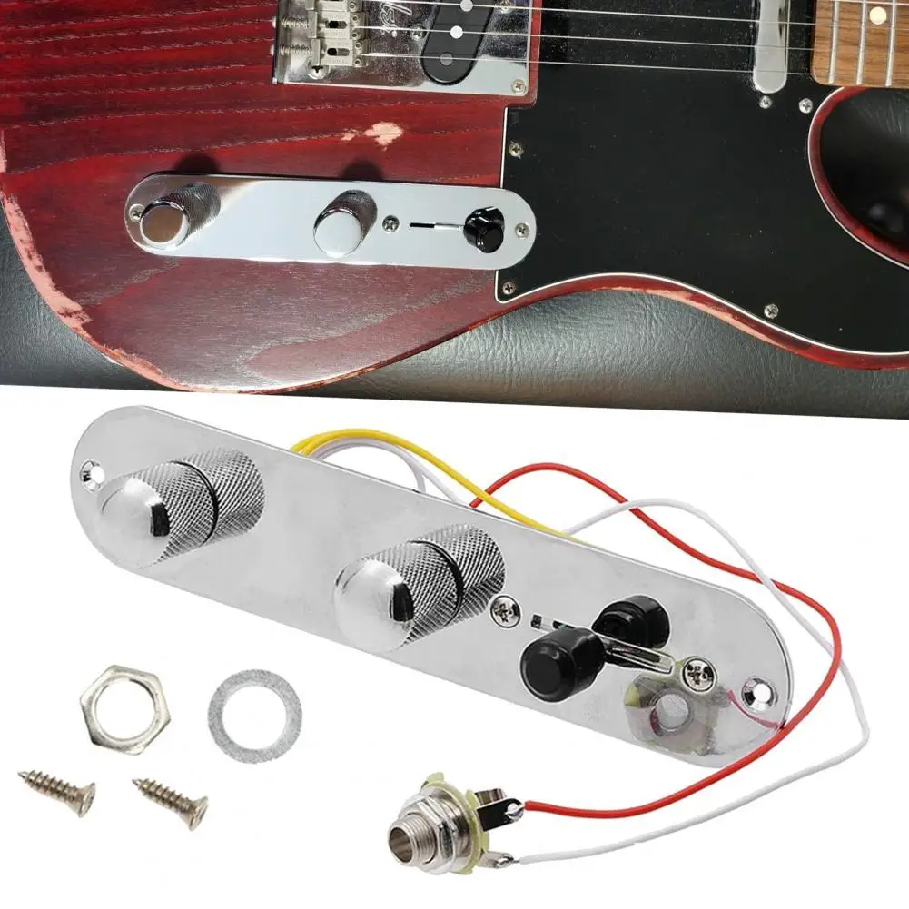 

Exquisite Guitar Control Plate Solid Metal Prewired Control Plate for Telecaster Loaded Control Plate
