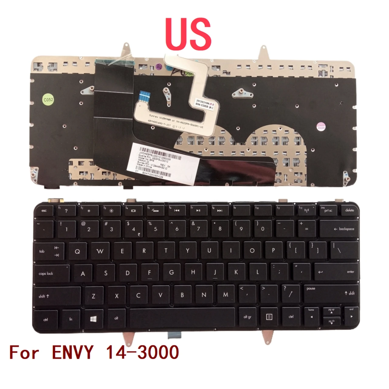 Новая сменная клавиатура с подсветкой для ноутбука HP ENVY 14-3000