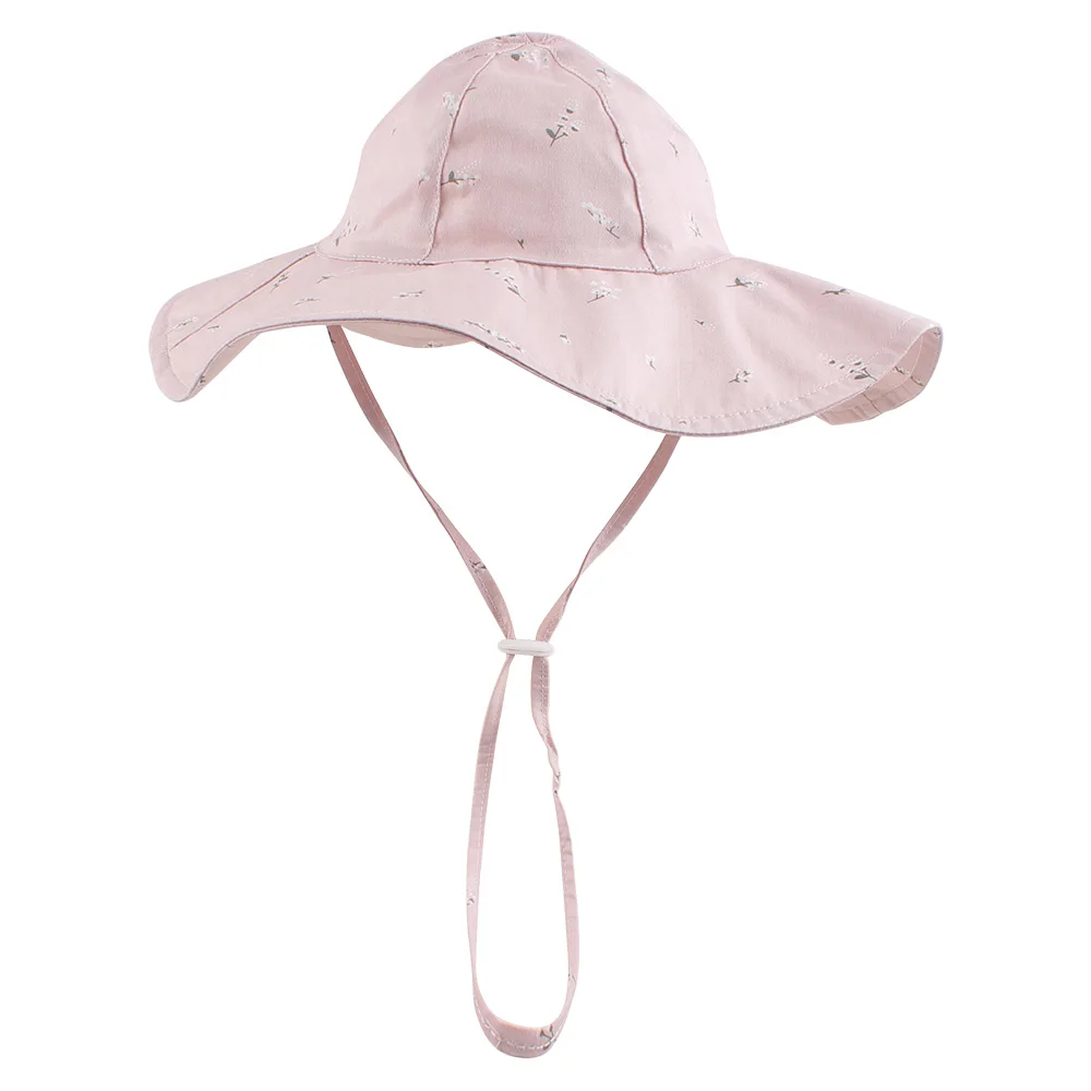 

Special Offer Baby Pink Print Bucket Cap Boys Girls Spring Summer Windproof Sunshade Accessories Fashion Hat