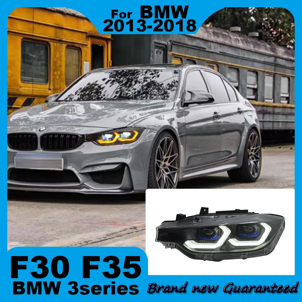 Фото Для BMW 3 серии F30 F35 2013-2015 2016 2017 2018 светодиодные фары DRL Angel Eye проектор линзы автомобильные ксеноновые лампы аксессуары №1