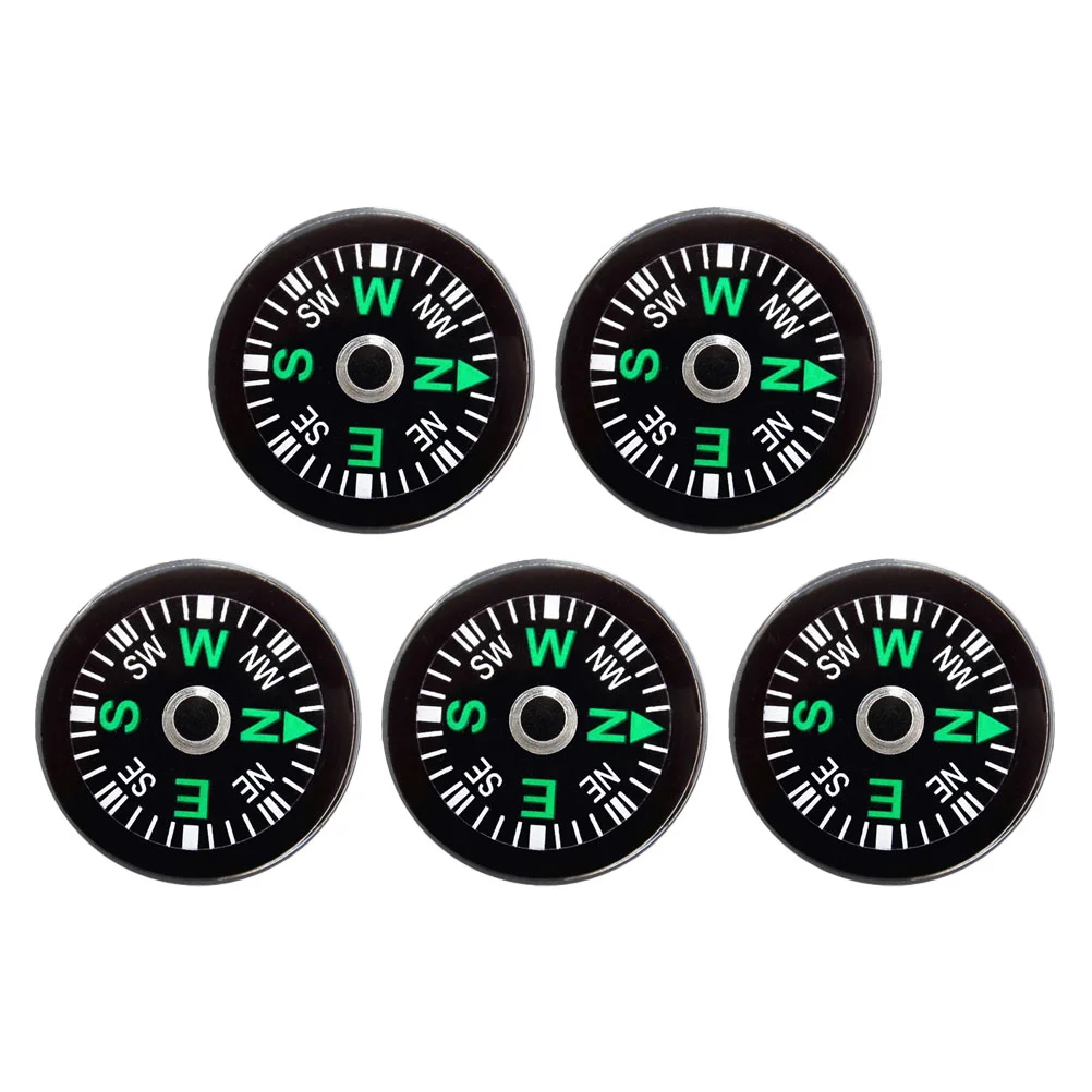 

5X 15mm Pocket Survival Liquid Filled Button Compass for Camping Hiking