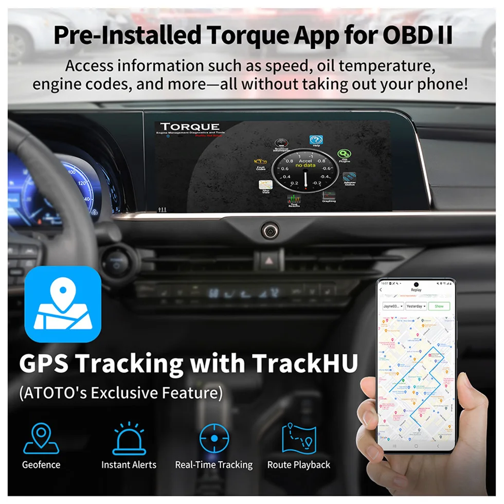 Смарт-Автомагнитола ATOTO стерео-система на Android с кольцом ИИ-ТВ-приставкой для Carplay