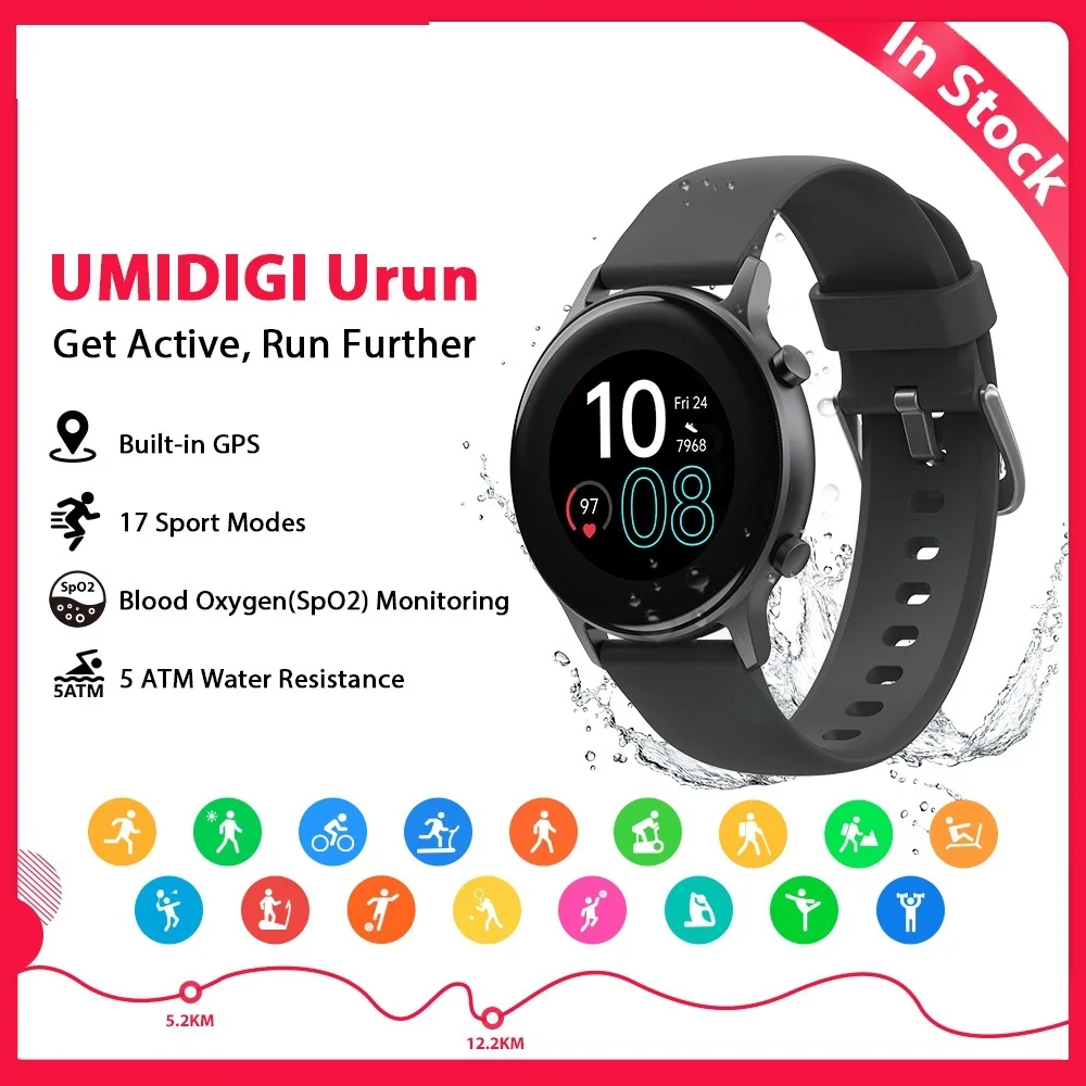 

Смарт-часы UMIDIGI Urun, GPS, 1,1 дюйма, пульсометр, мониторинг сна