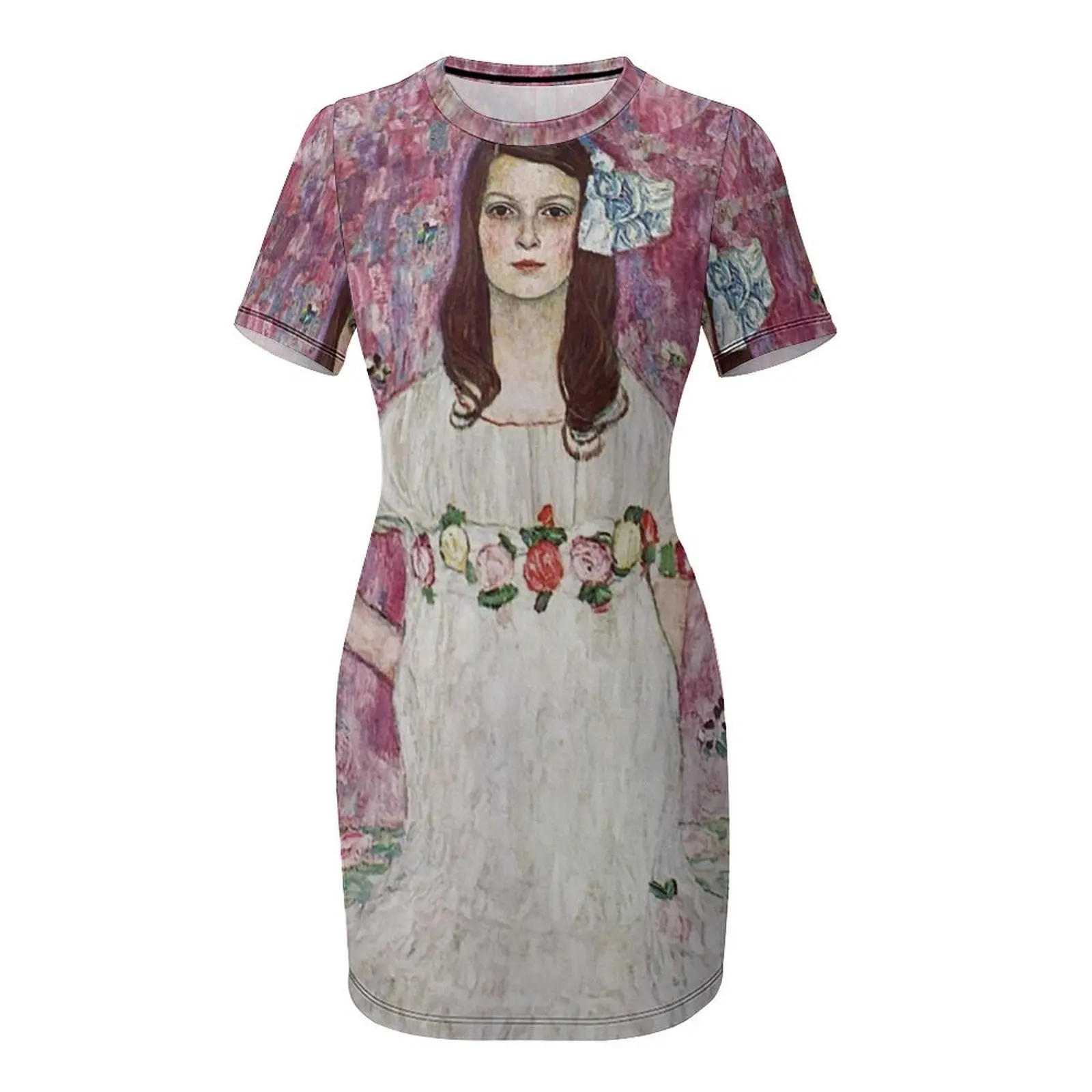 HD Mada Primavesi или Girl In White Густава Климта 1912 г. ВЫСОКОЕ ДЕФИНИЦИОННОЕ Платье с