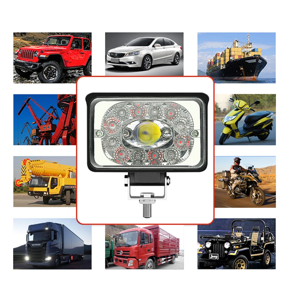 

3\" Inch Car Work Light 4 Colors White Amber Strobe Pods Combo LED Work Light Off-Road Driving Inspection Light Searchlight