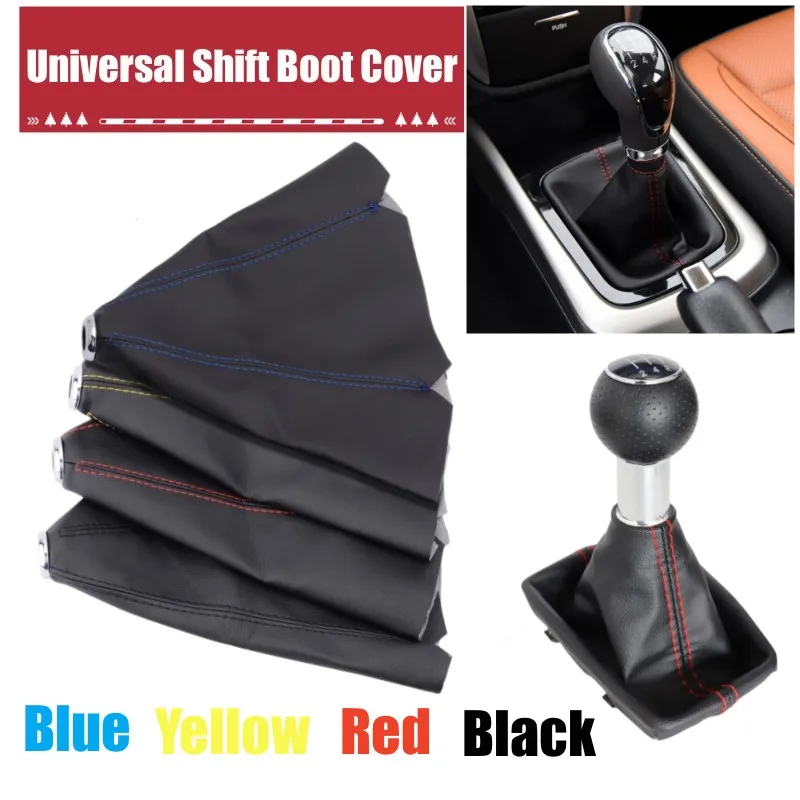 

16mm 4 Colors Universal PU Leather Car Gear Shift Auto Car Manual Stick Shifter Knob Gear Shift Boot Cover Gaiter