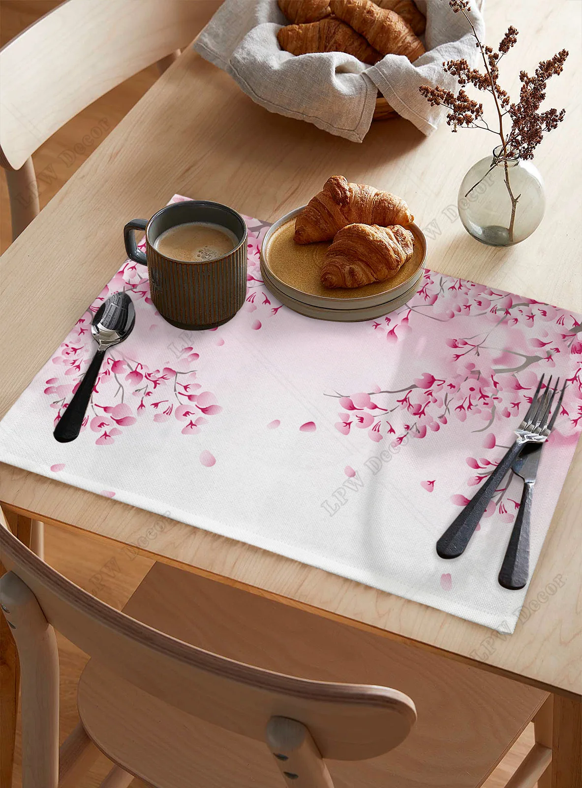 4/6 шт. подстилка в японском стиле с текстурой сакуры кухонная домашний декор