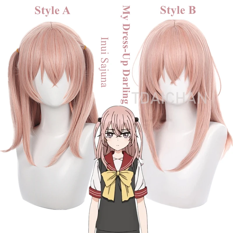 

Anime My Dress-Up Darling Sajuna Inui Cosplay Wig Pink Long Synthetic Hair Cute Cos Props Wig Halloween Roleplay Party
