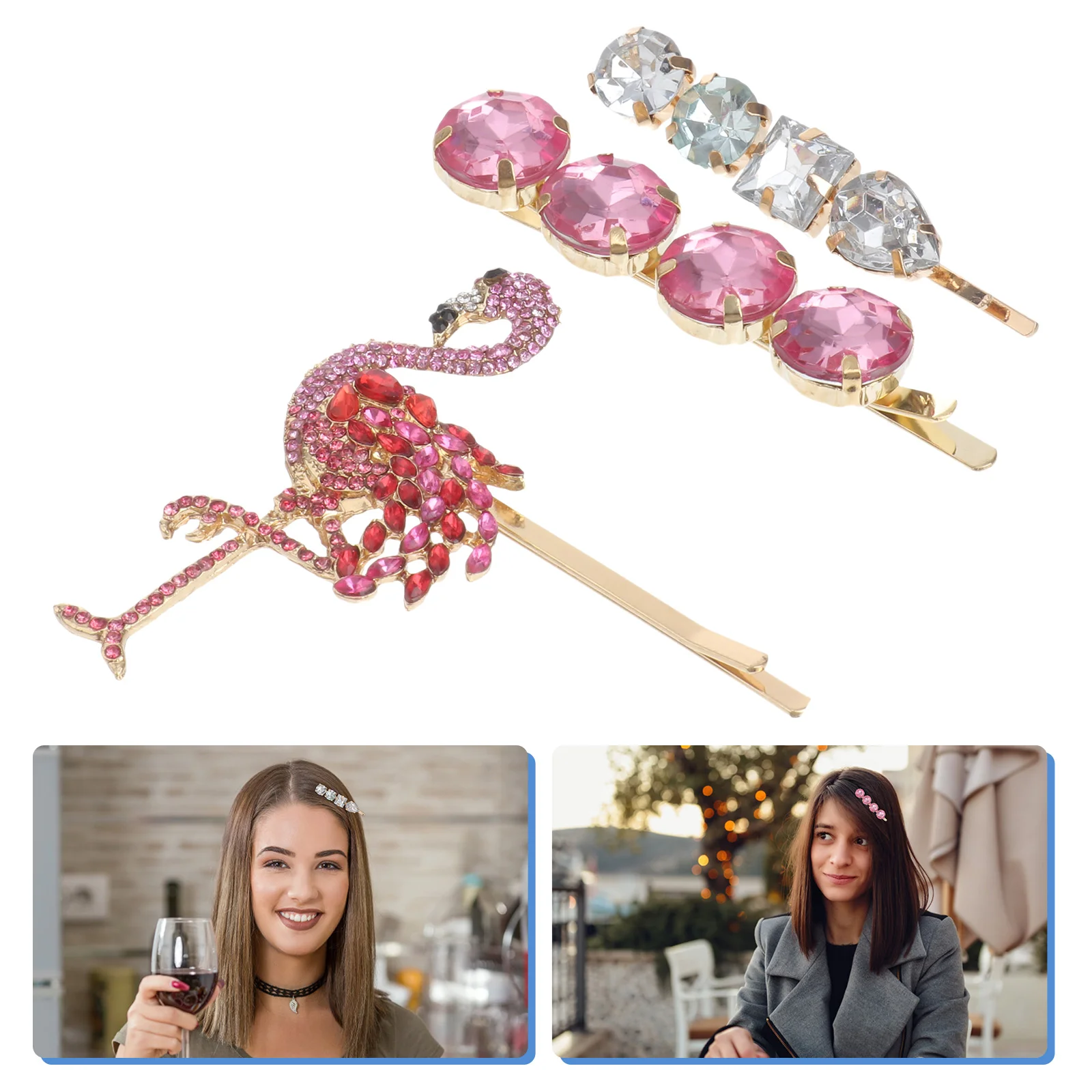 

Clip Pin Hair Bobby Crystal Chic Hairpin Stylish Decorative Mental Alloy Side Bling Pretty Spark Bangs Exquisite Fashion Uniquie