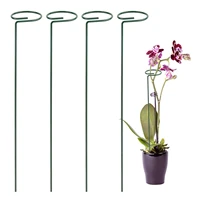 2pcs 2530354045cm plant support stakes garden support stake ring metal garden plant supports single stem shrub holders