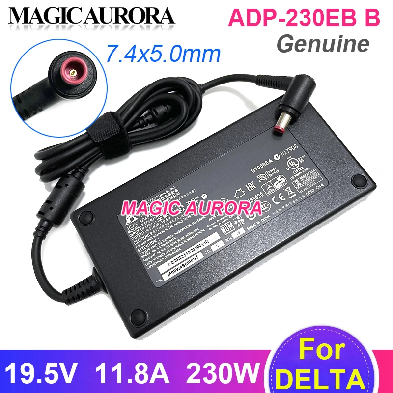 Genuine 19.5V 11.8A 230W Laptop Charger ADP-230EB T Adapter For MSI GS75 MS-17C1 GE73VR GE63VR GE75 RAIDER 8RF-049 Power Supply