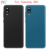 rear door battery cover housing case for samsung a02 a022f back cover with camera lens logo repair parts