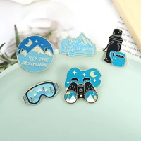 outdoor travel equipment telescope brooch windshield mountain hot water bottle clothes pin anti glare buckle lapel pin
