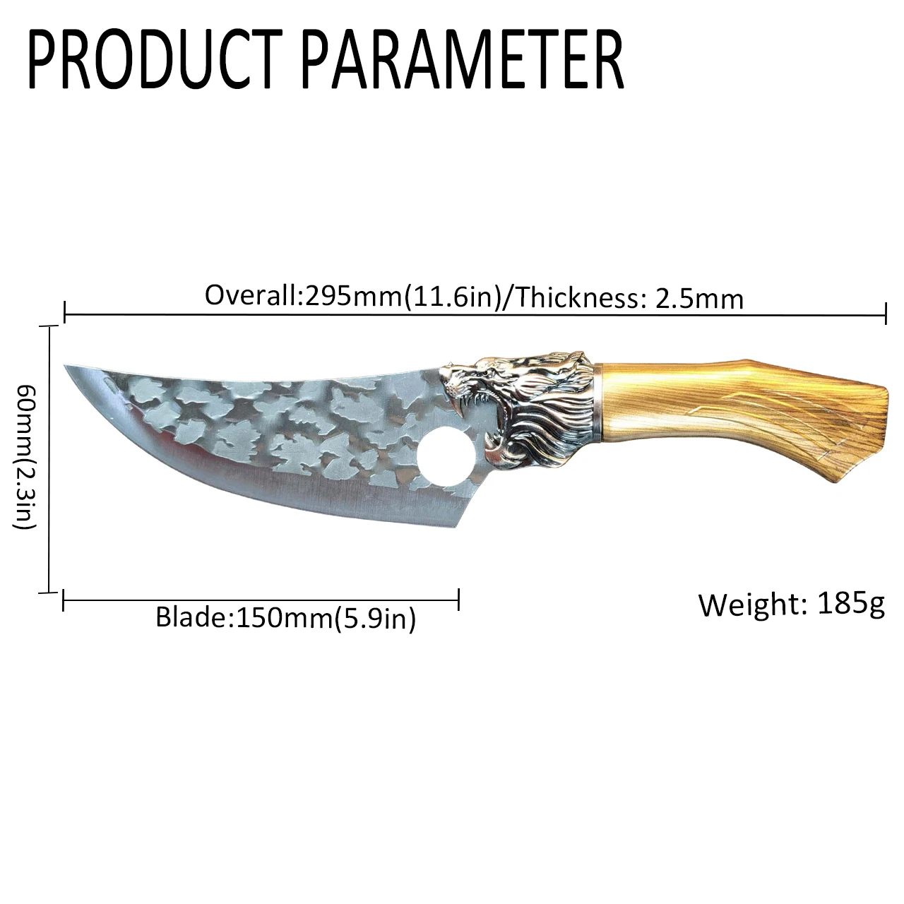 Кованый нож 6 дюймов кухонный резец из нержавеющей стали мясница кухонные