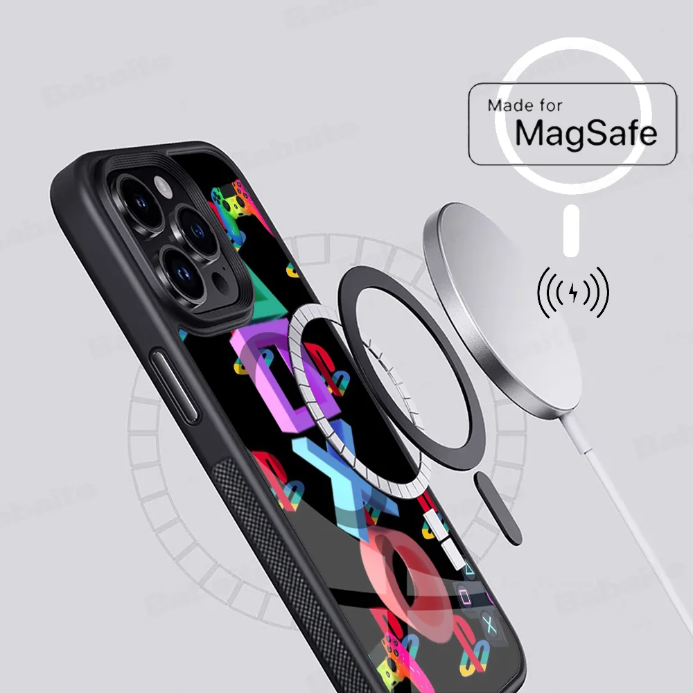 Чехол для телефона Ps5 Hot Game IPhone 15 Pro Max чехол 14 Plus 13 12 11 магнитный Magesafe с беспроводной