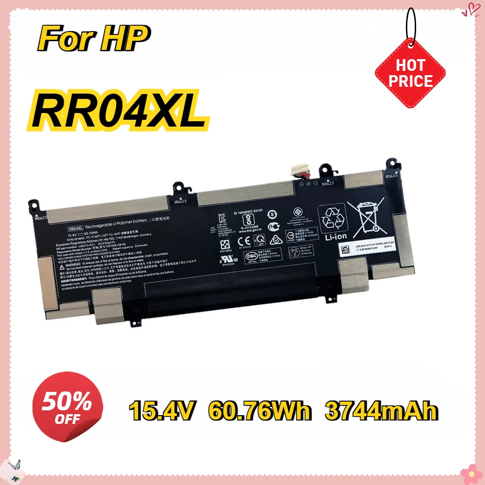 Новый аккумулятор для ноутбука RR04XL HP Spectre X360 13-AW AW0001TU AW0021NG HSTNN-DB9K OB1M L60213-2C1 L60373-005 14-CE
