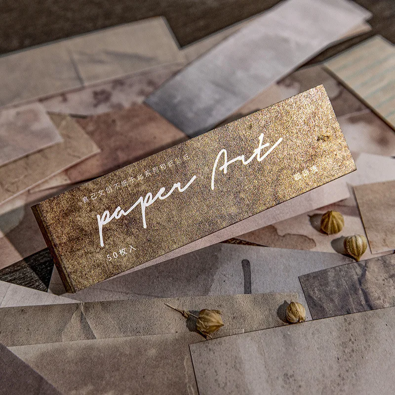 

50 шт. старые бумажные наклейки в винтажном стиле, записываемые пятна кофе, декоративные планировщики для скрапбукинга, подарки, украшение д...