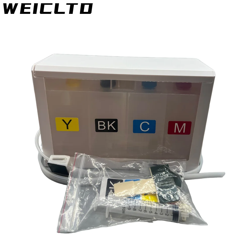 Фото Высококачественный 4-цветный резервуар Ciss 300 мл для принтера Epson HP Canon Brother Ricoh Roland Muto DTF Transfer DTG DYE Пигментные чернила №3