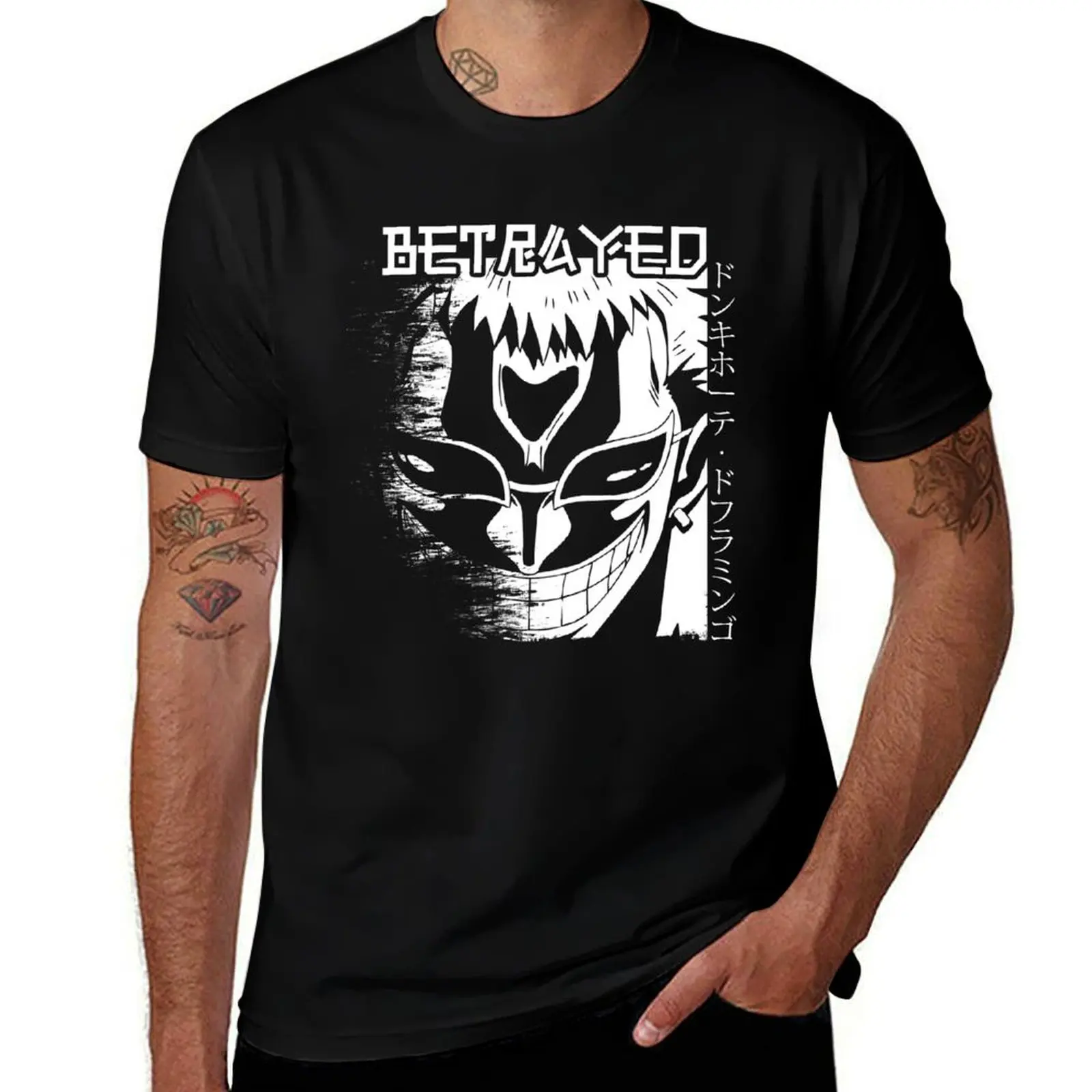 Футболка Donquixote Doflamingo хлопковые футболки с рисунком для мальчиков мужская одежда