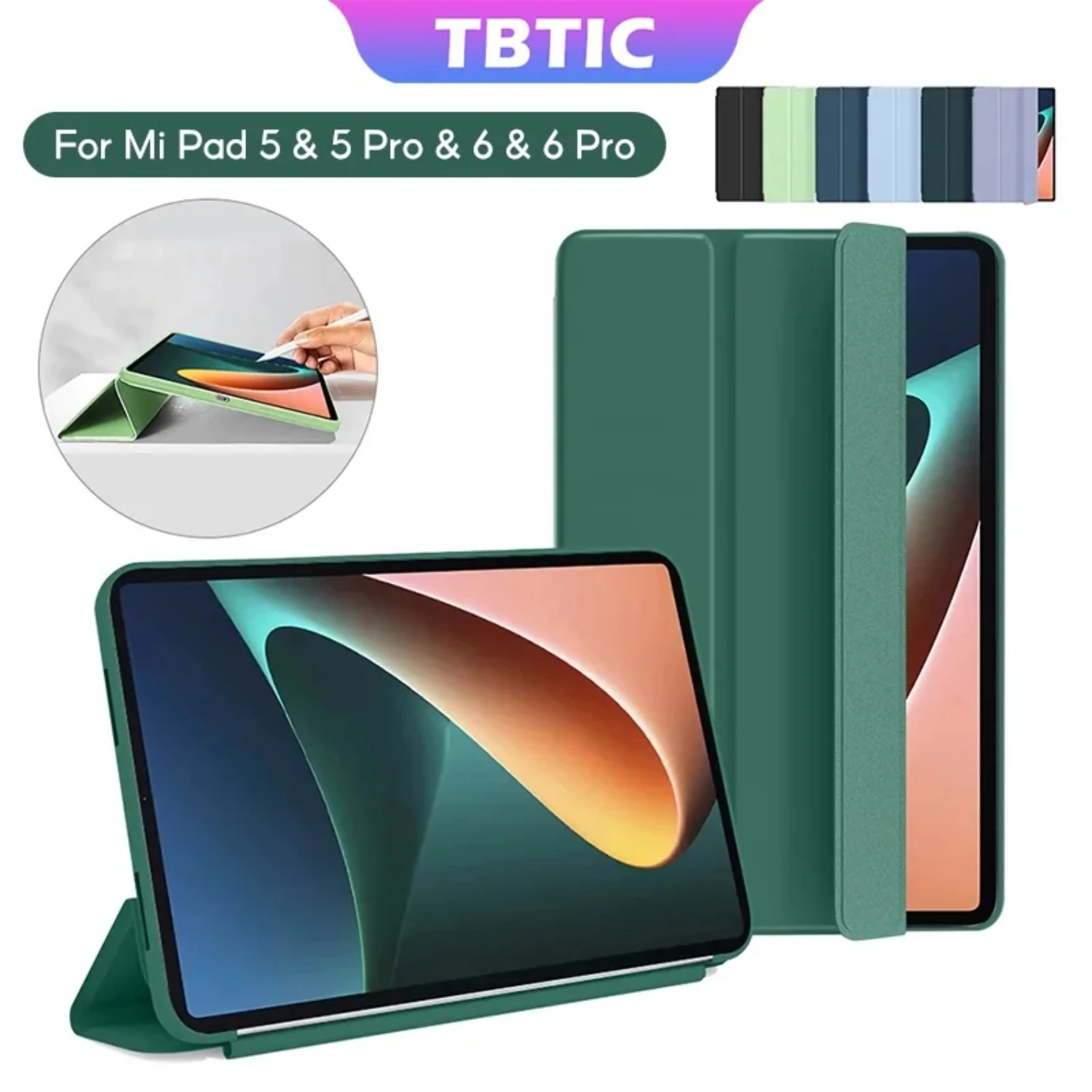 Роскошный кожаный защитный чехол премиум-класса от TBTIC для Mi Pad 6 6Pro и MiPad 5 5Pro —
