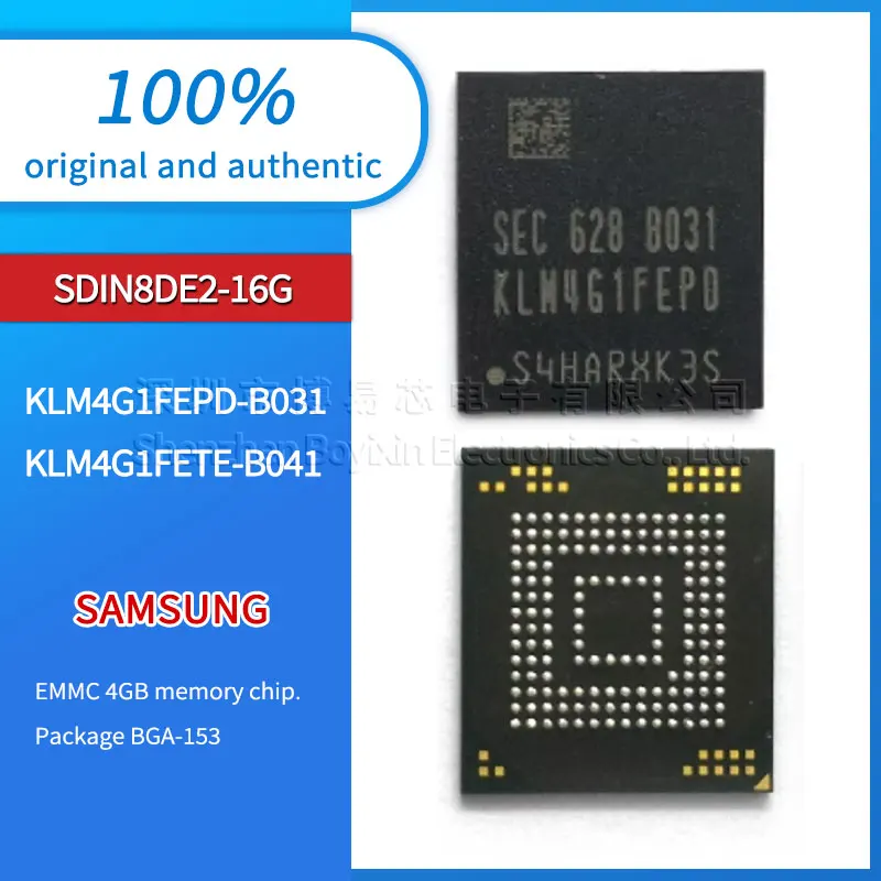 Original genuine KLM4G1FETE-B041 KLM4G1FEPD-B031 EMMC 4GB BGA-153