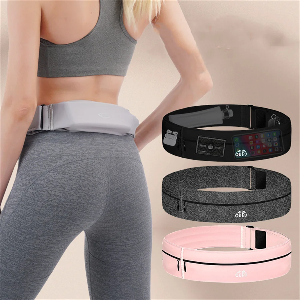 

Sports Fanny Pack Adjustable Running Waist Belt Pocket Phone Water Bottle Key Card Holder Waterproof Storage Organizer Bag