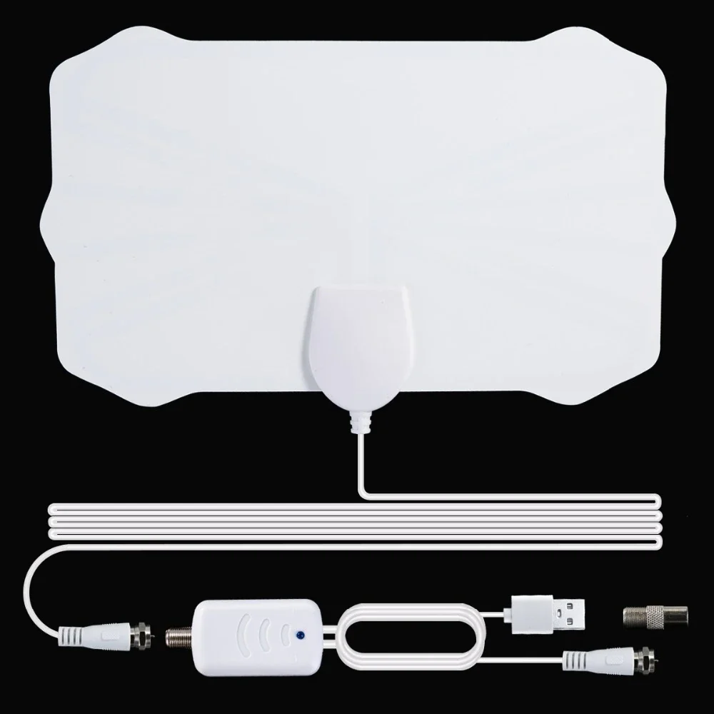 

New Clear Satellite Dish Signal Receiver Aerial Indoor Digital HDTV Antenna TV 900 Miles Radius Amplifier DVB-T2 Isdb-tb