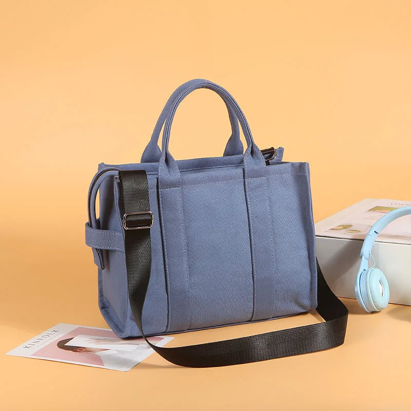 

32.5X26X16Cm Canvas Travel Tote Bag for Women Handbags Casual Large Lady Shoulder Crossbody Bags Blue Khaki Black Female Shopper