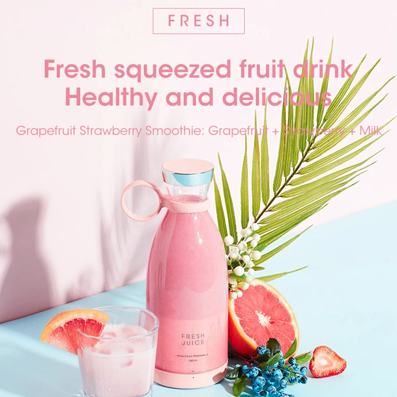 

Portable Blender Mixer 380ml Fruit Juicer Machin Extractor Hand Mixer Electric Juicer Mini Blender Orange Juicer Lemon Squeezer