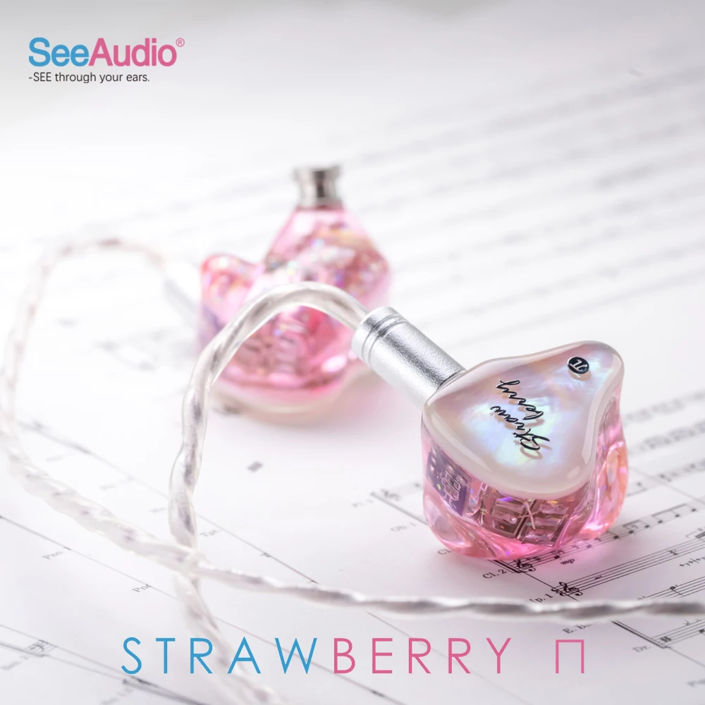 Фото Наушники-мониторы SeeAudio-Strawberry-PI с 6BA-драйверами HiFi, проводные, с отсоединяемым 2-контактным кабелем, для прослушивания музыки и вокала, аудиофильские IEM №5