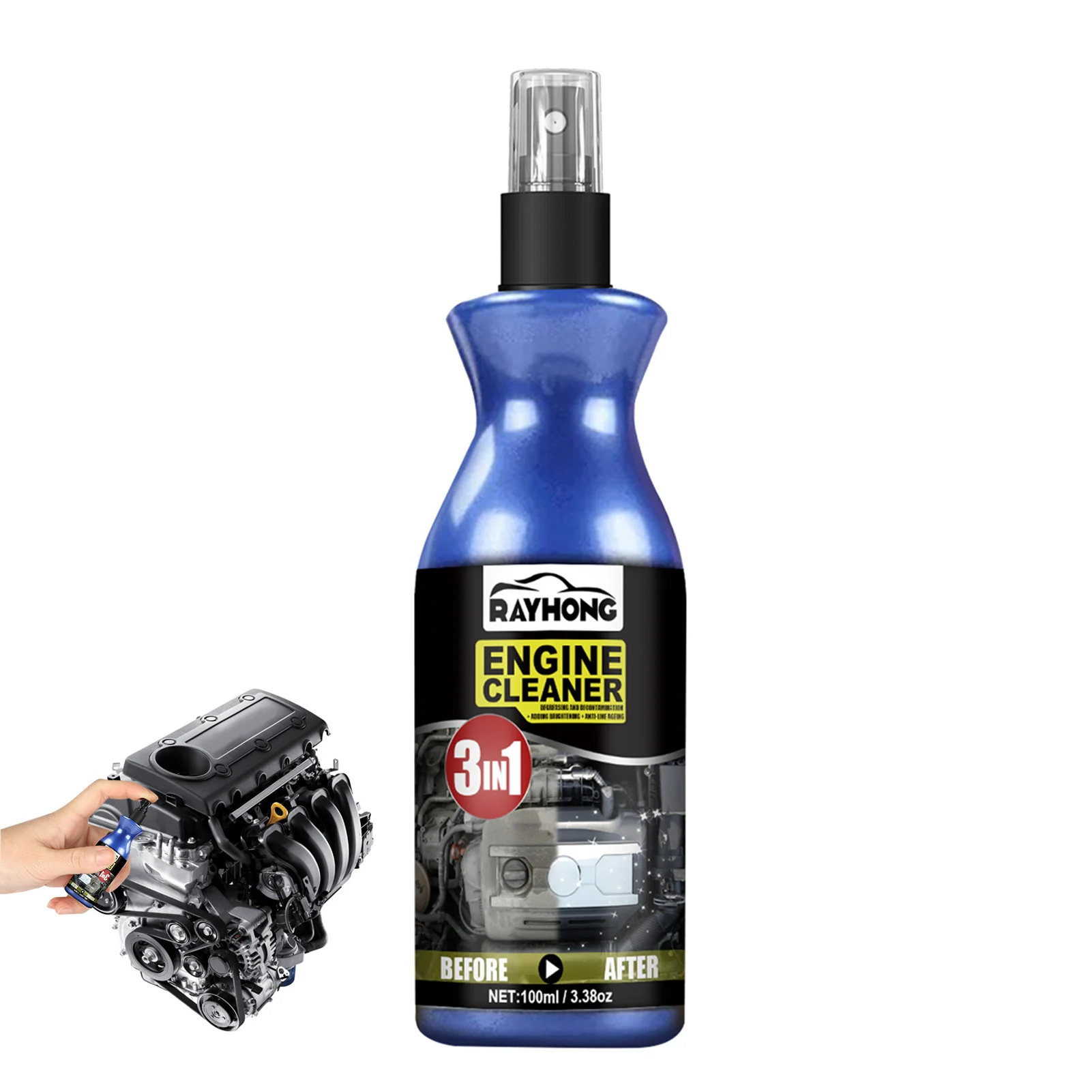 

Engine Cleaner Degreaser Oil Grease Remover Degreaser Cleaner Spray Quick And Bright Cleaner For Car Motorcycle Automotive And