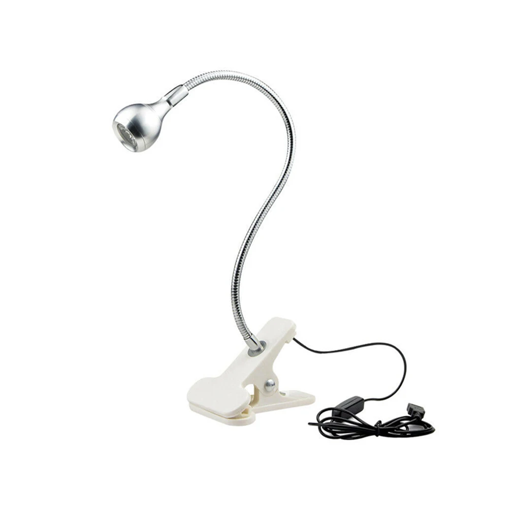 

USB Clip-On Reading Light LED Flexible Bed Headboard Office Eye Caring Reading Lamp White Brightness