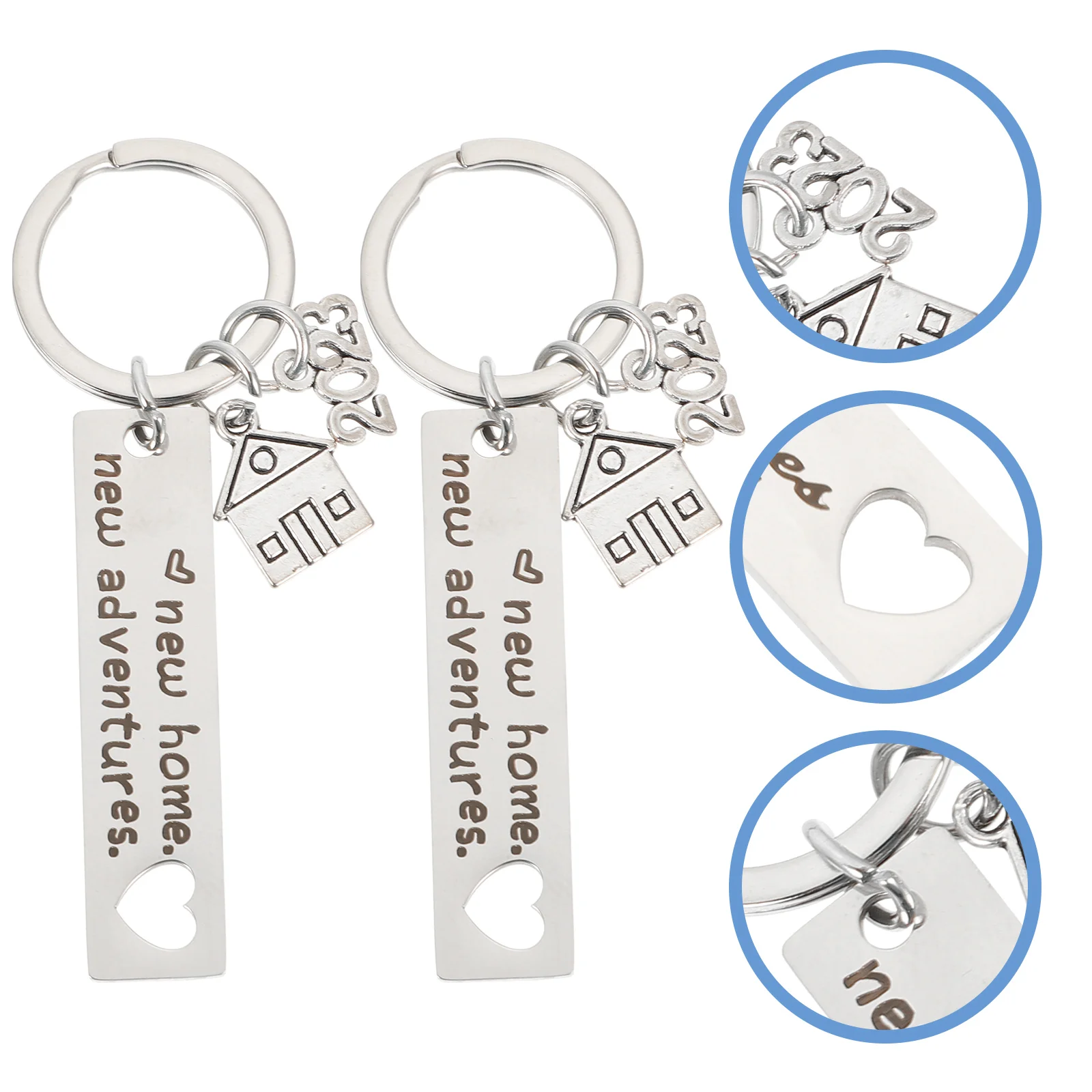 

Key New Home Keychain Keyring Gift Housewarming Decor Hanging Pendants Chain Chains Gifts Ring Schoolbag Memories Homeowner