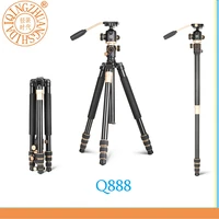 qzsd q888 travel tripode mobile phone tripod multifunctional horizontal camera tripod with ball head suit for cameras and phone