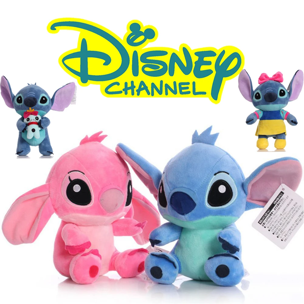 

Kawaii Disney Blue Pink Stitch Plush Doll Cartoon Anime Toy Lilo and Stitch Plush Stuffed 20cm Toys Children's Christmas Gift