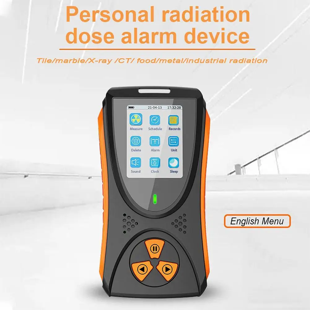 

Portable Geiger Counter Nuclear Radiation LCD Display Data Recorded Beta Gamma X-ray Rechargeable Dosage Alarm Device