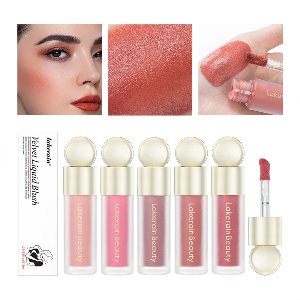 

Long-lasting Liquid Blush 7.5ml For Natural Makeup Look Liquid Blush Velvet Lightweight Moisturizing Rouge Powder Blusher