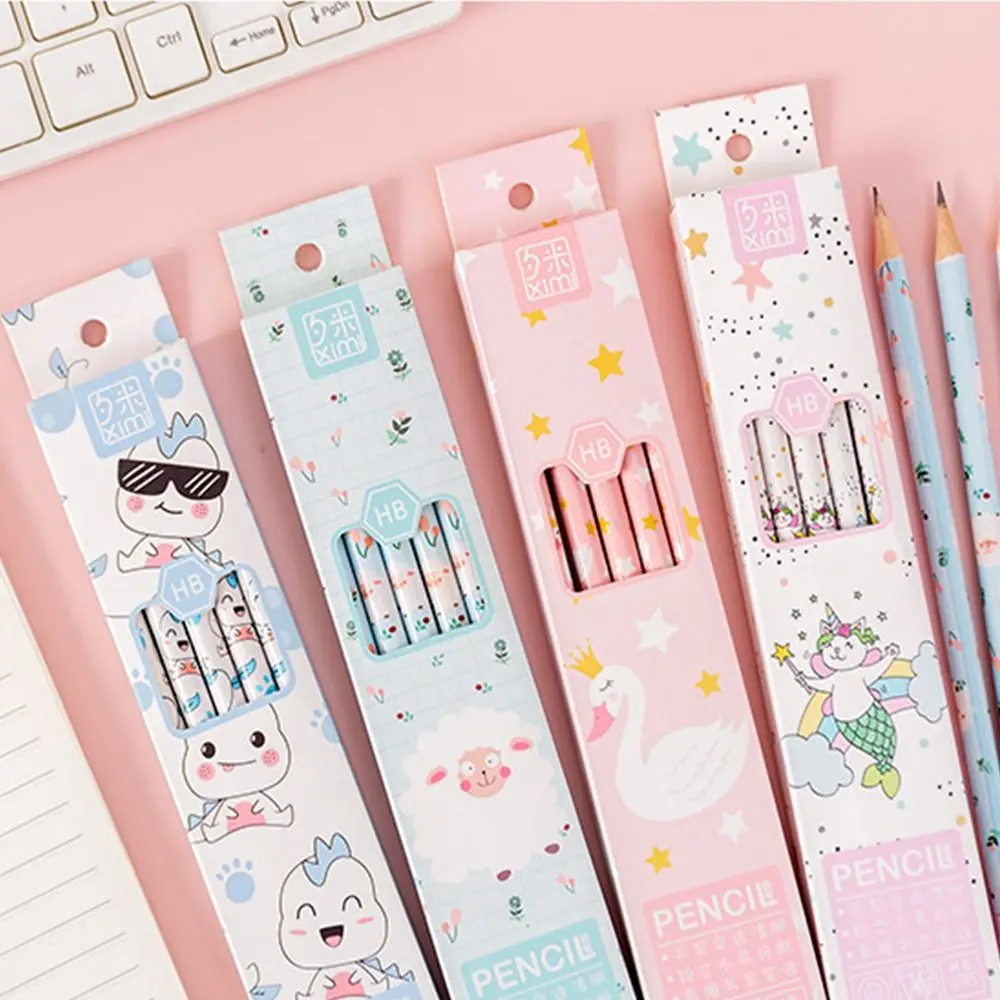 

10Pcs HB Pencil Set Korean Kawaii Stationery Pencils for Children School Writing Drawing Art Supplies