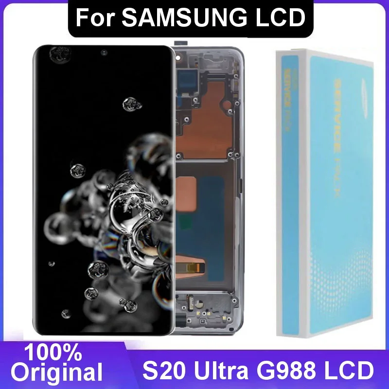 

Original 6.9" Lcd For Samsung Galaxy S20 Ultra G988 G988F G988B/DS AMOLED Display Touch Screen Digitizer Assembly With Defect